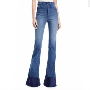 Brandon Maxwell High Rise Bell Bottom Jeans